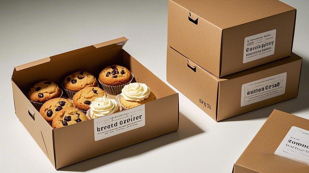 Pilas de cajas de repostería personalizadas