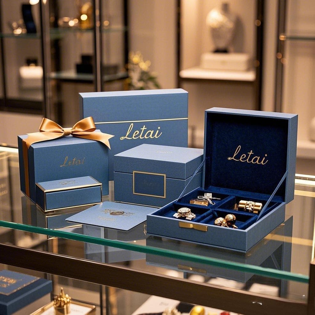 a variety of custom luxury gift boxes