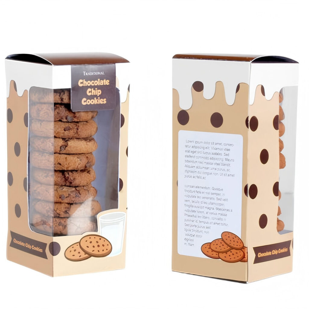 Caja de galletas personalizada estilo ventana