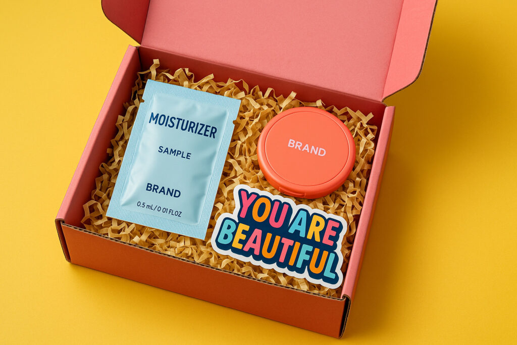 Product Samples and Small Gifts as box Insert