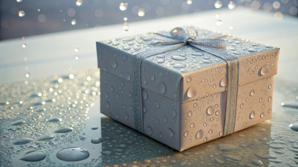 waterproof packaging with glossy lamination