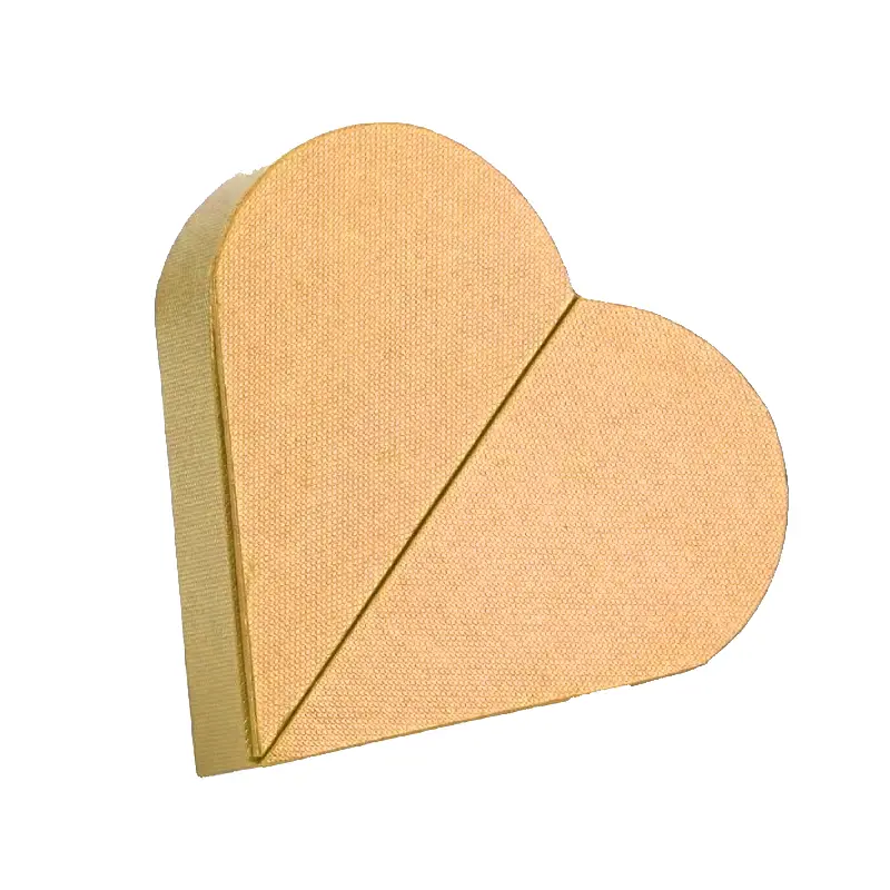 Diagonal split pink heart shaped perfume rigid box