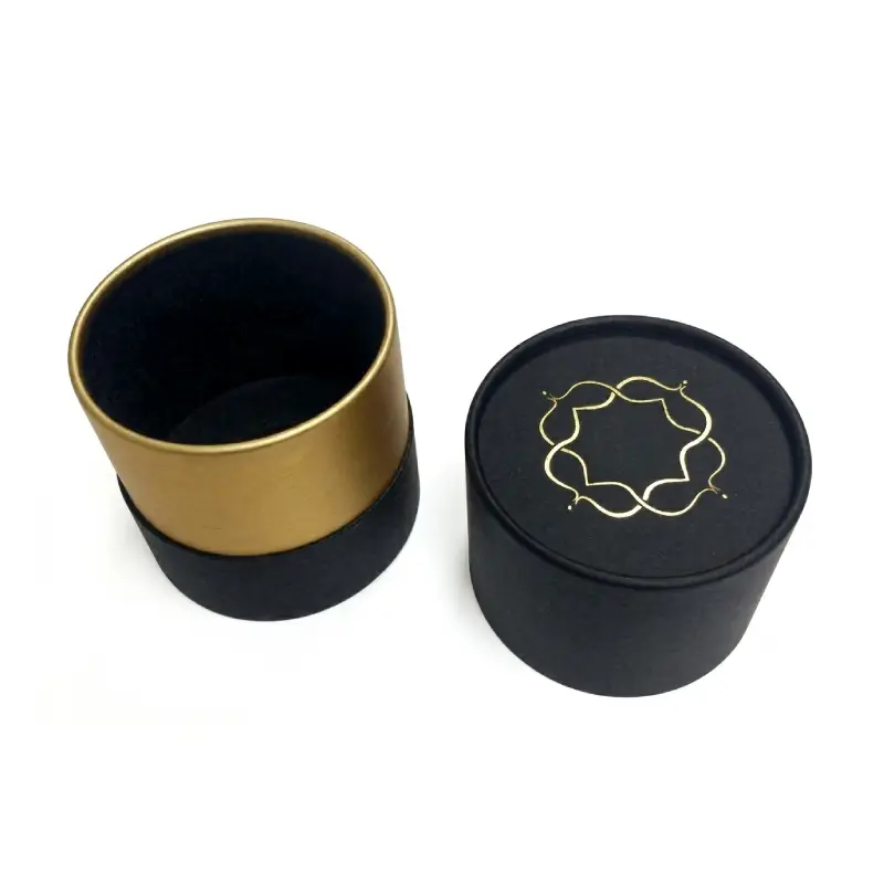 black and gold perfume box