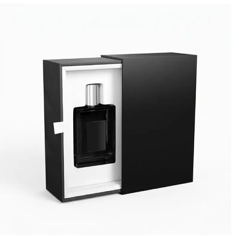 black and white perfume box
