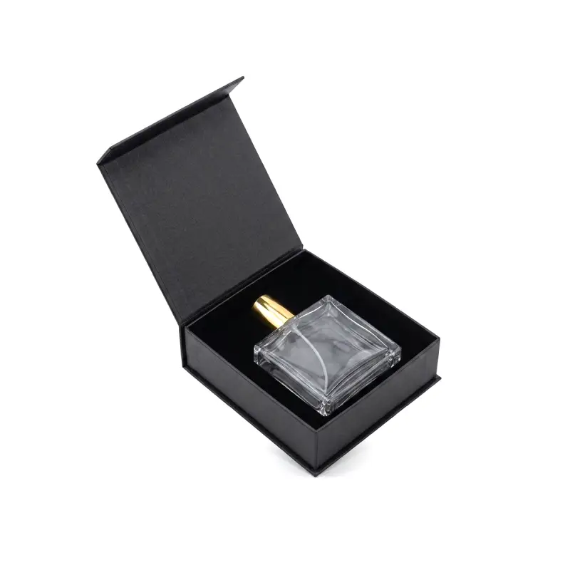 book style black perfume box