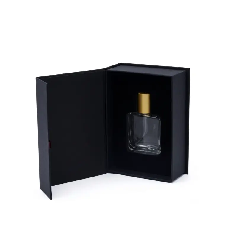 book style black perfume box