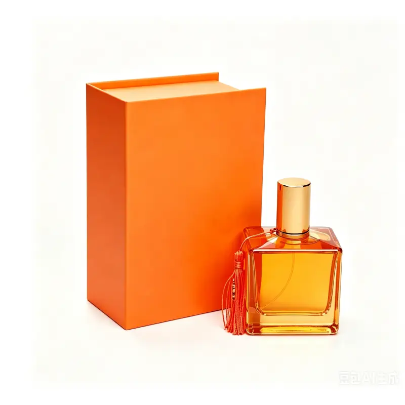 book style orange perfume box