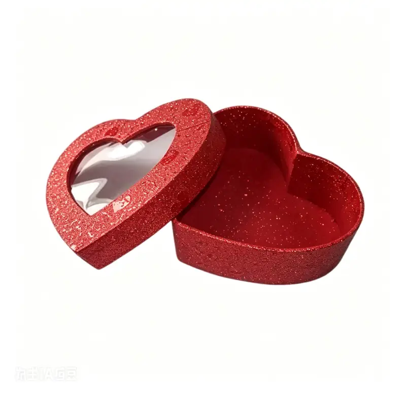 heart shaped glitter perfume box