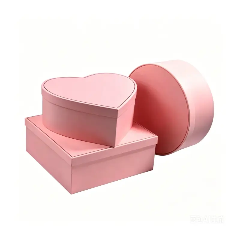 heart shaped pink perfume box