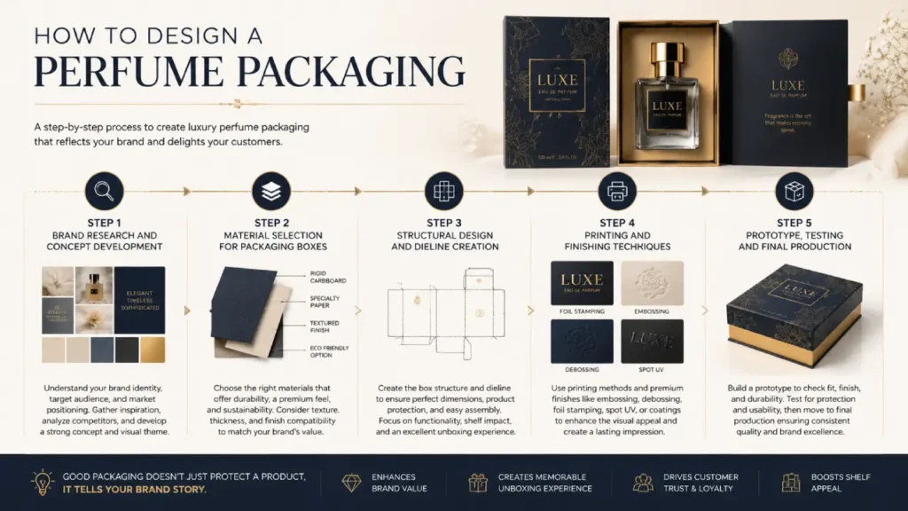 how to design perfume box packaging