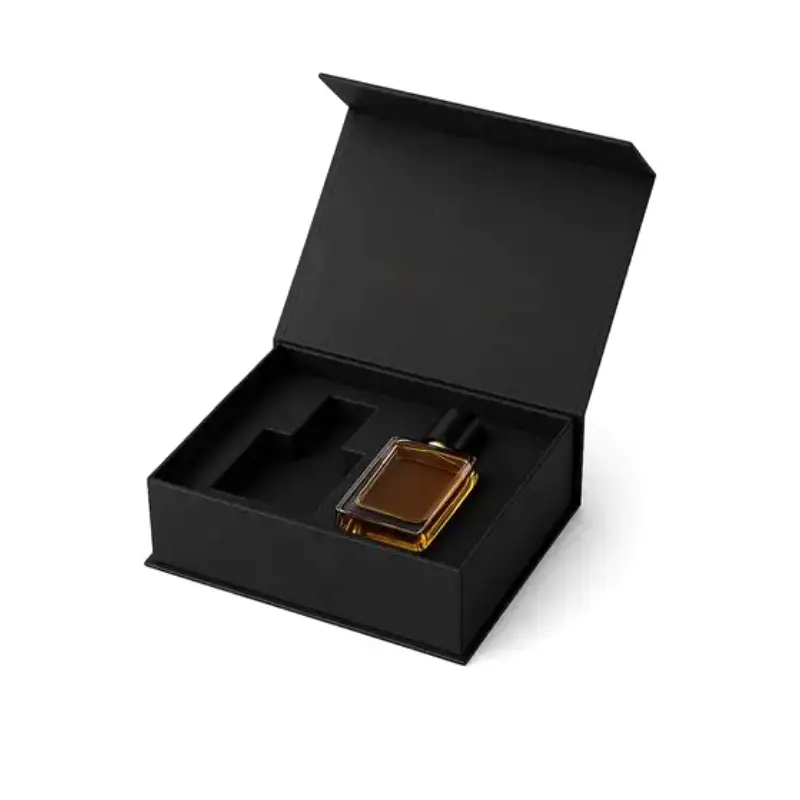 luxury black rigid perfume box