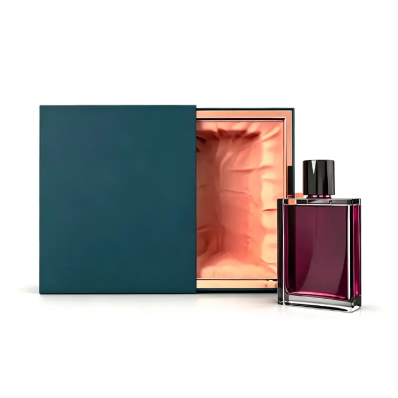 magnetic flip rigid perfume box with silk lining
