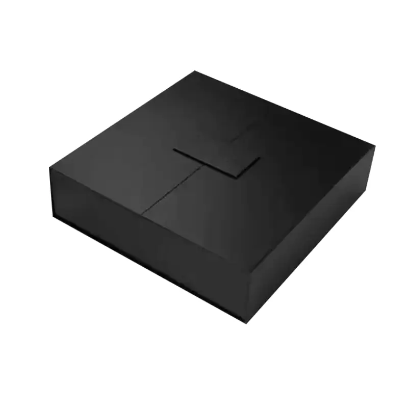 matte black middle open perfume box