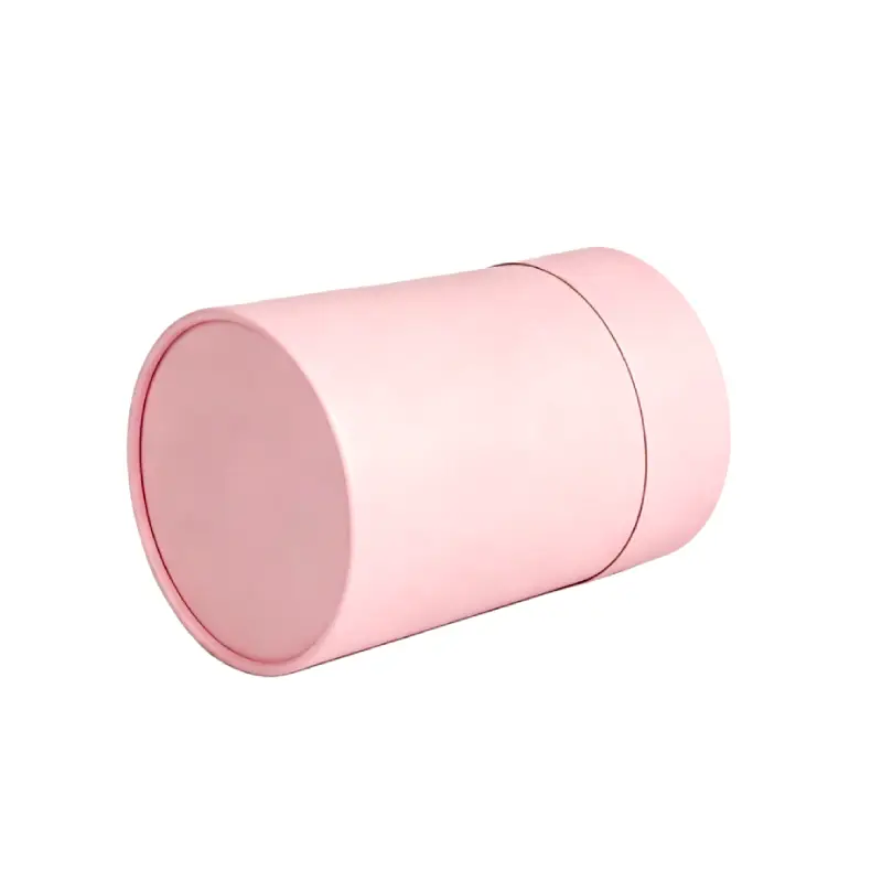 pink cylinder perfume box