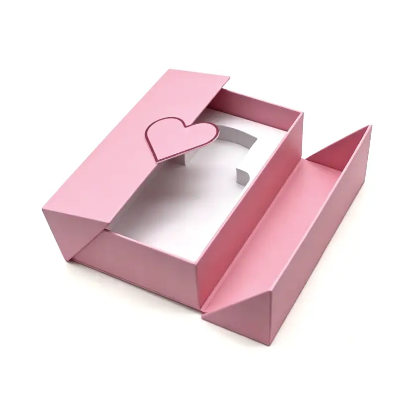 pink double door magnetic rigid perfume box