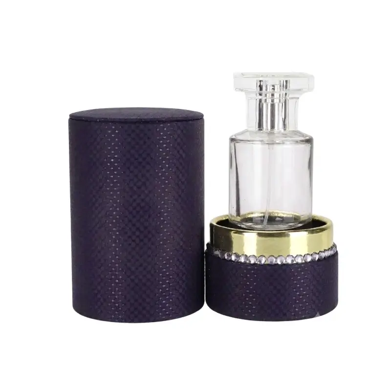 snake skin embossed round perfume box