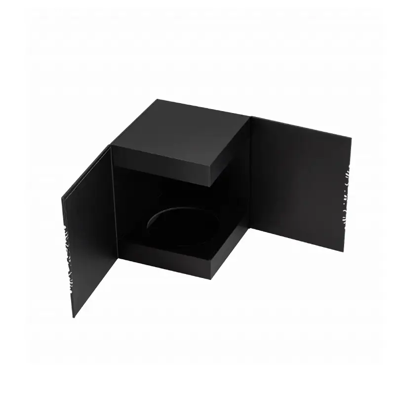 two door black perfume box