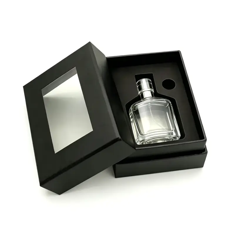 base and top perfume box with window