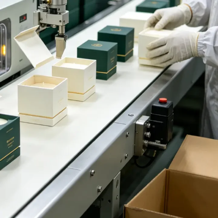 candle box packing line