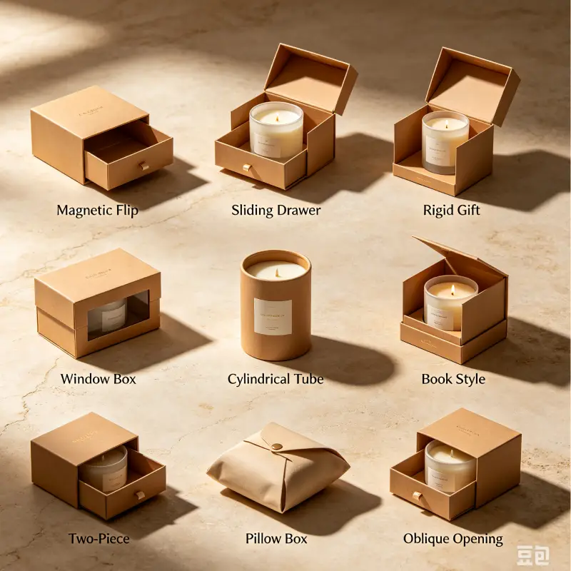 candle box types