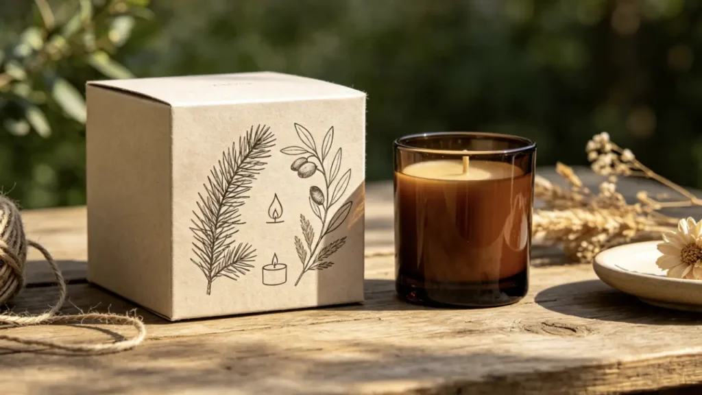 custom cardpaper candle box design