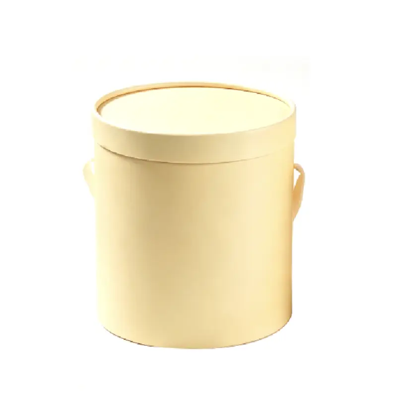 cylinder candle box with handle
