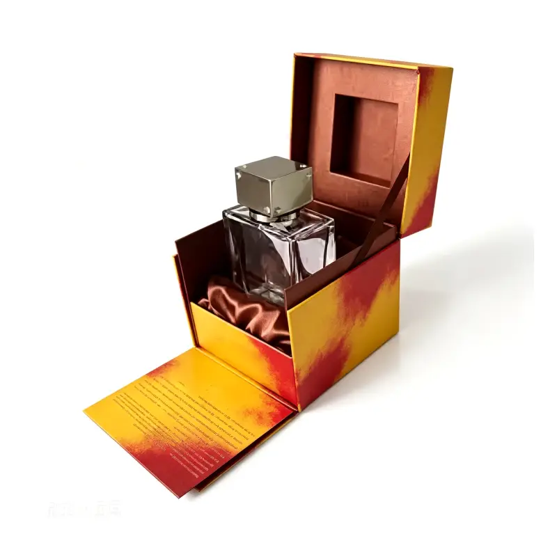 double‑door folding perfume box with insert