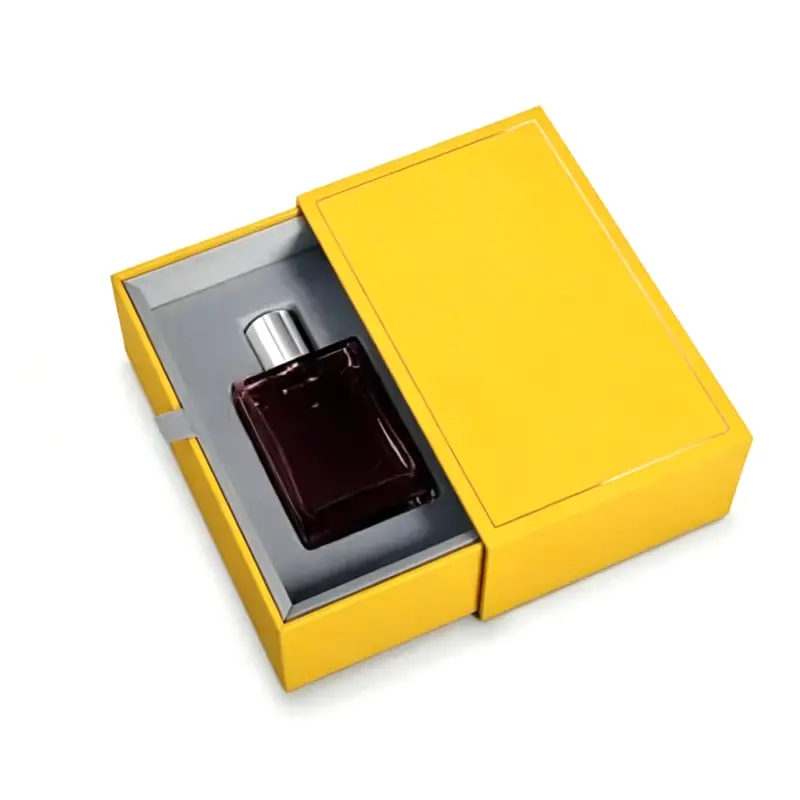 drawer style yellow perfume box