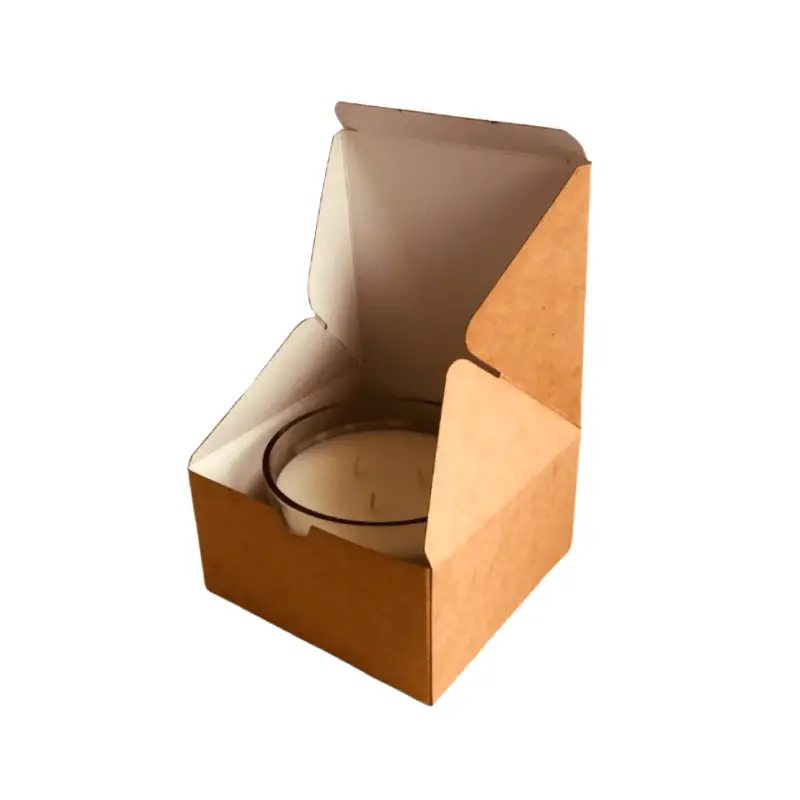 foldable kraft candle box