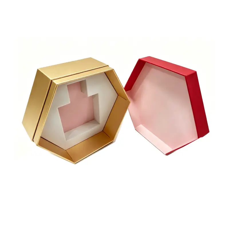 hexagonal perfume box with insert