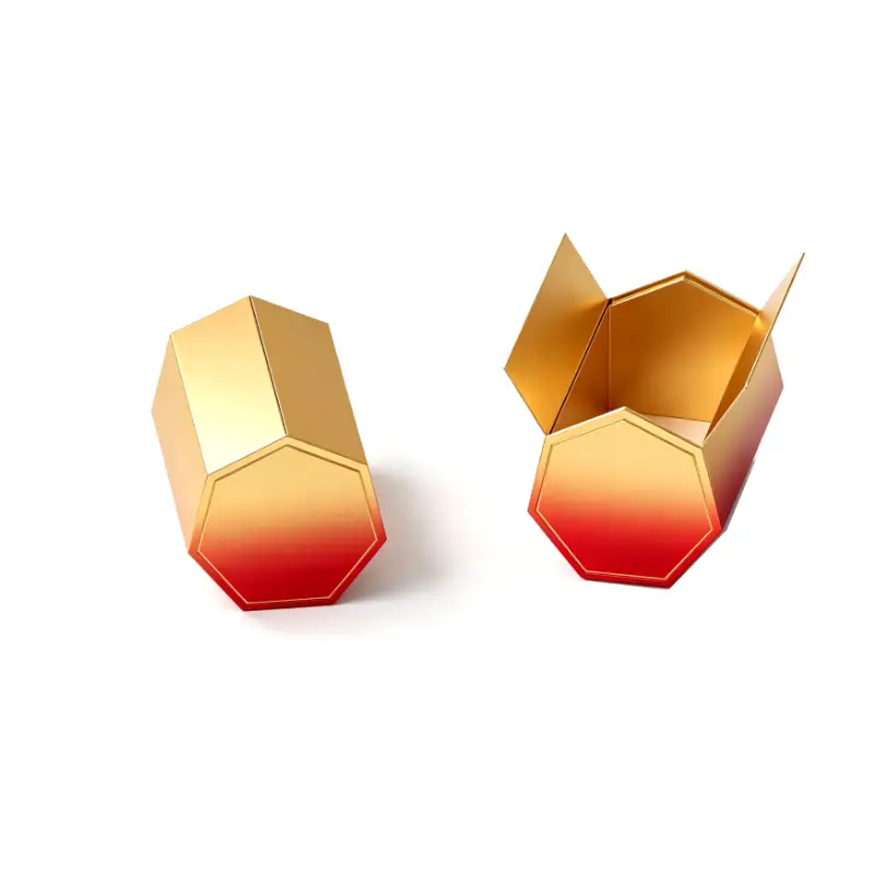 hexagonal perfume box with two door
