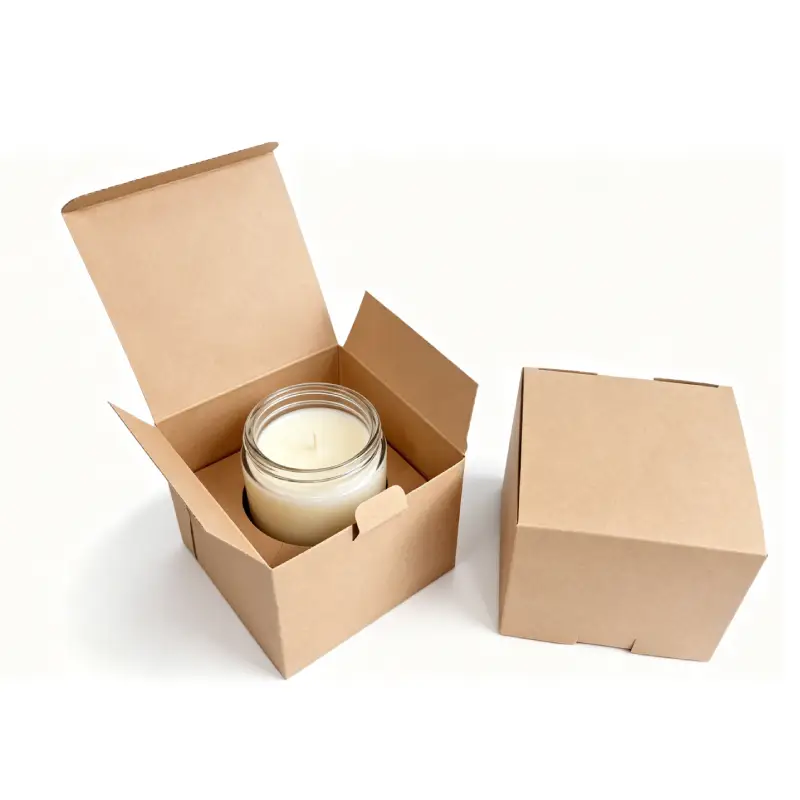 kraft candle box with insert