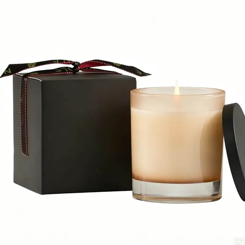 luxury candle box with ribbon