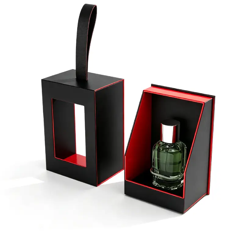 luxury perfume box with window and handle
