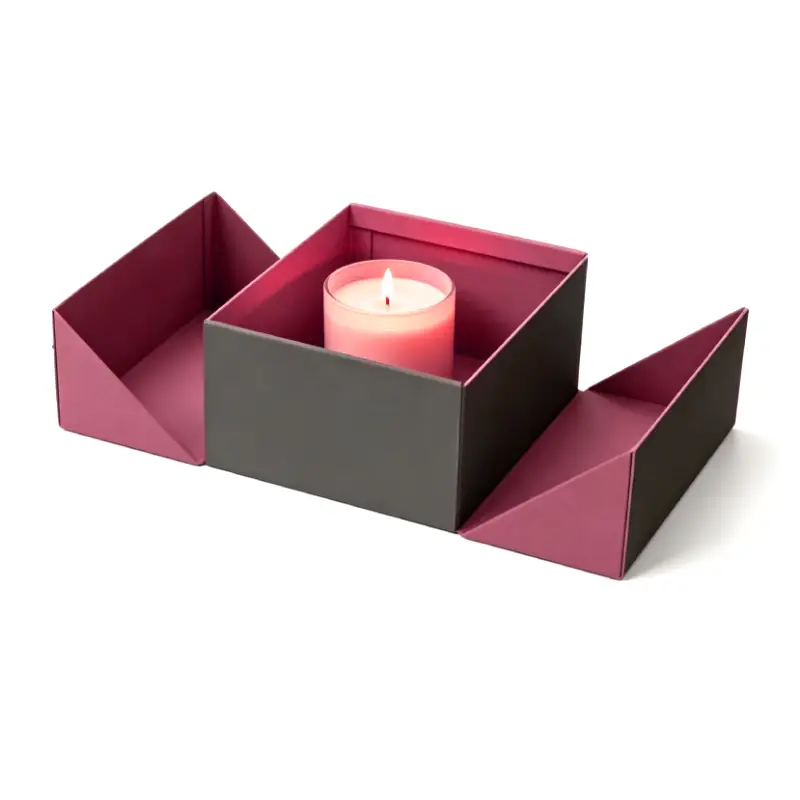 middle open rigid candle box