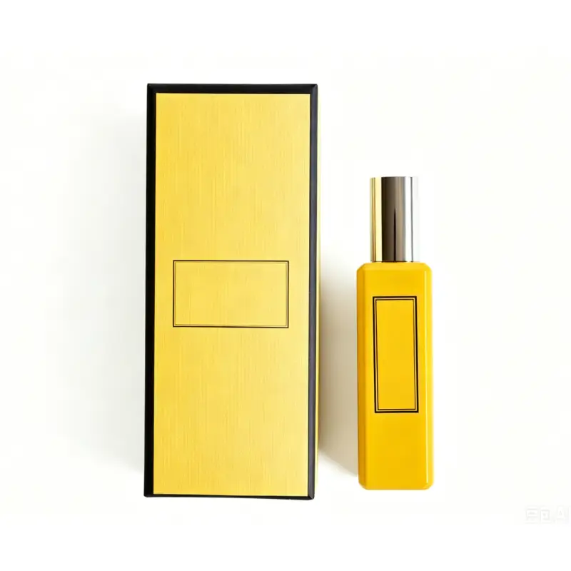 rigid yellow perfume box