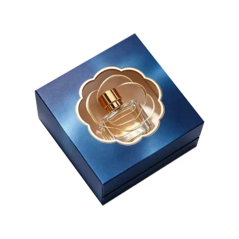 square perfume box with flower window