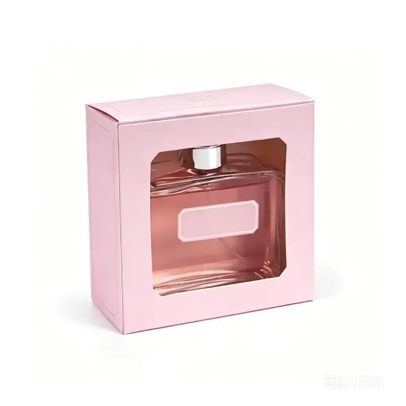 square women perfume box with window