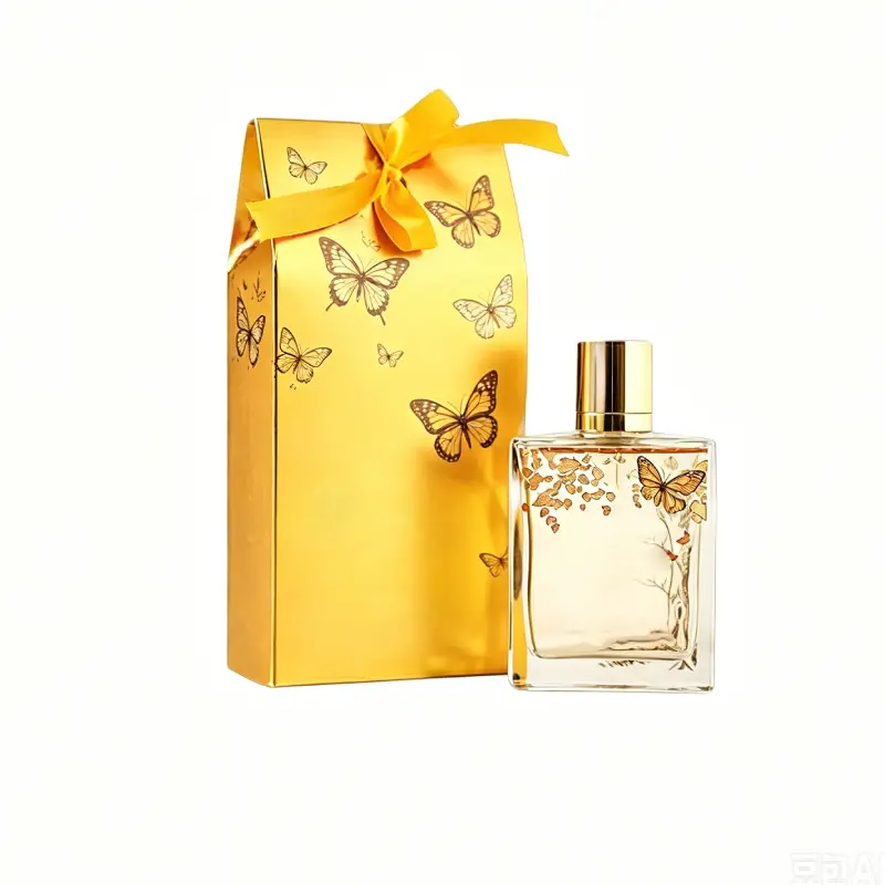 tote bag style yellow perfume gift box