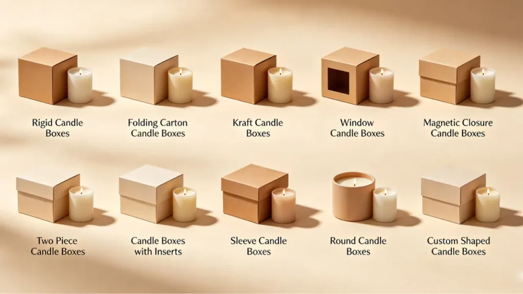 types of candle box