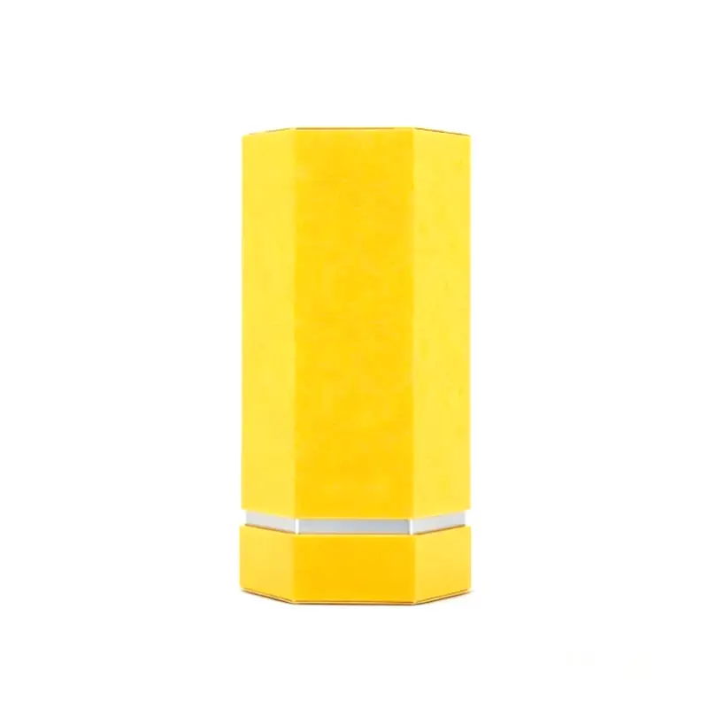 yellow hexagonal rigid perfume box