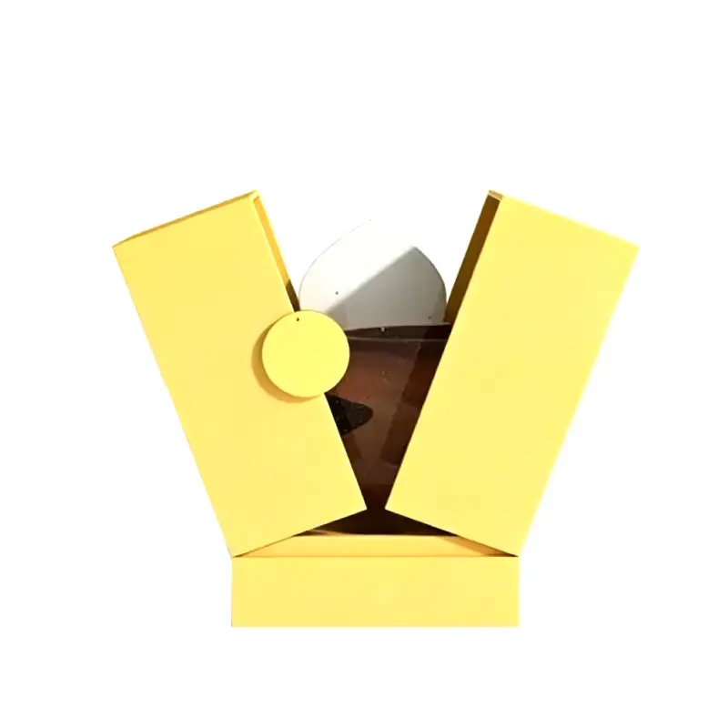 yellow middle open perfume box