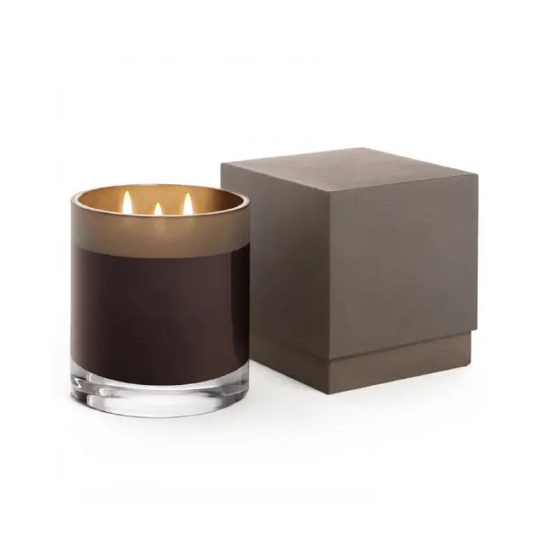 brown two piece candle box