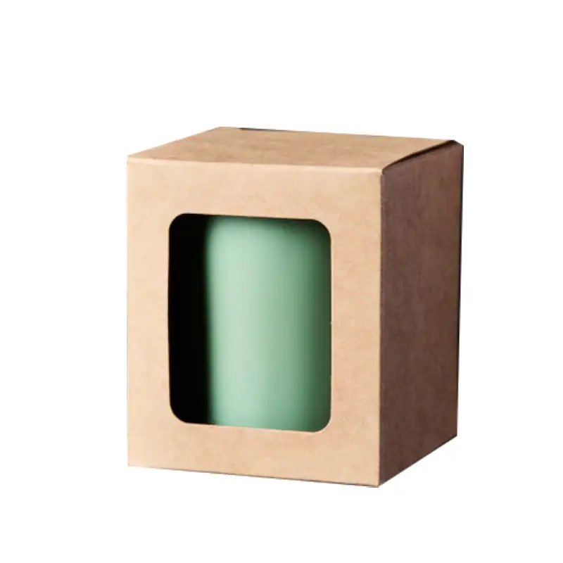 boîte à bougies en carton avec fenêtre