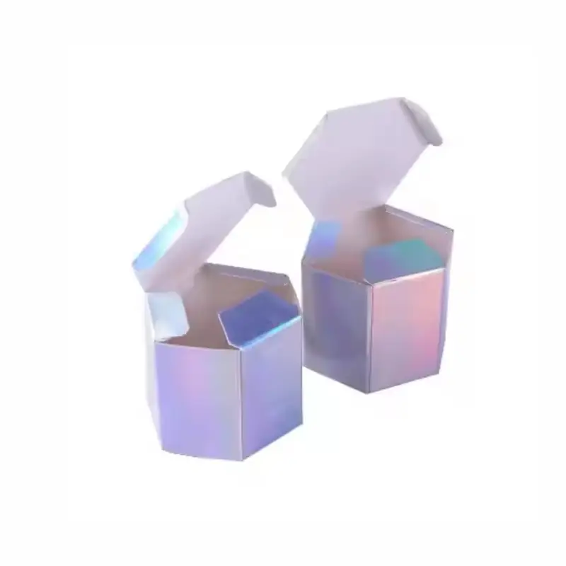 holographic haxagonal candle box