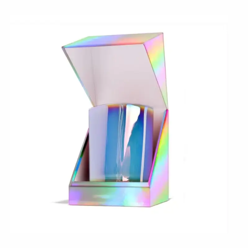 holographic iridescent rigid candle box