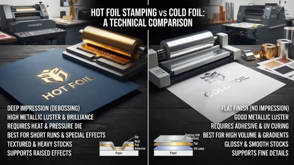 hot foil stamping vs cold foil