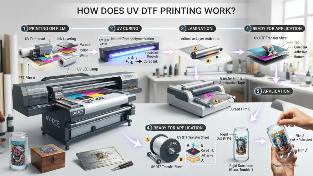 how does uv dtf printing work