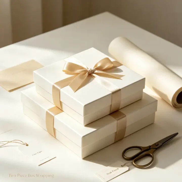 how to wrap two piece box
