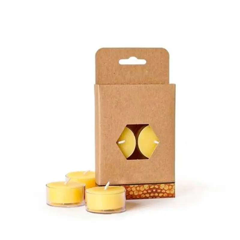 boîte à bougies en carton kraft avec poignée